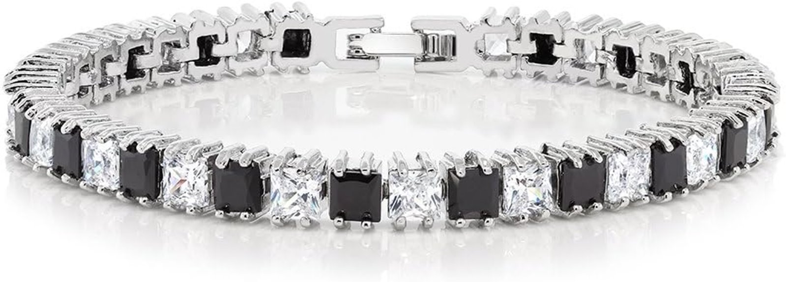 princess cut zirconia tennis bracelet