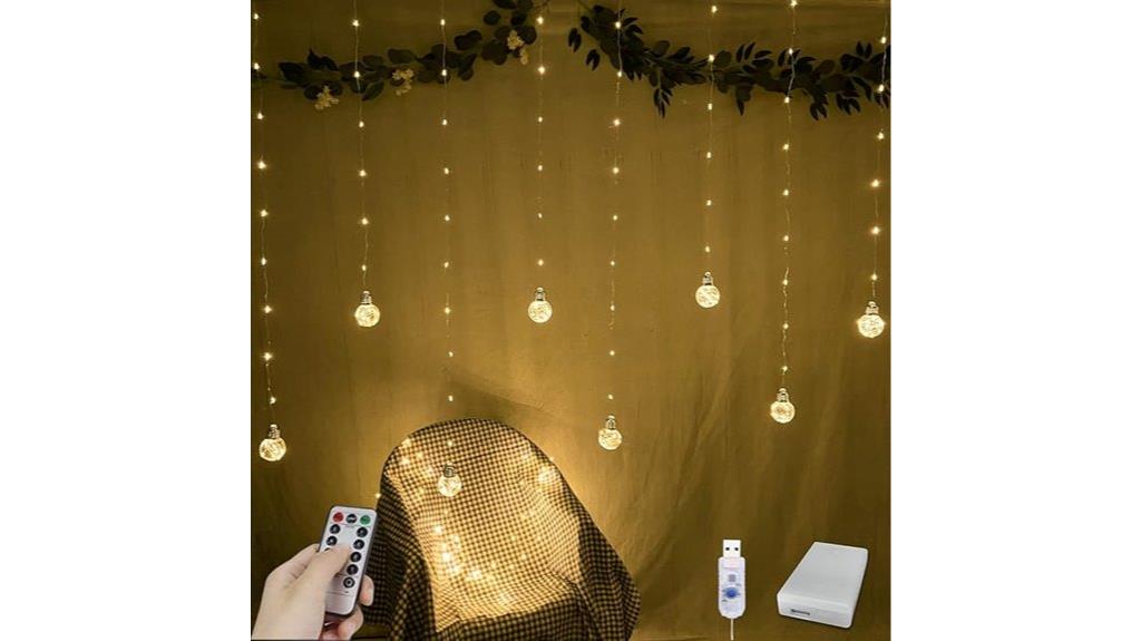 remote controlled battery powered curtain lights