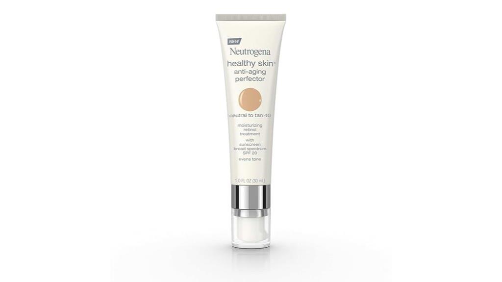 retinol treatment and tinted moisturizer