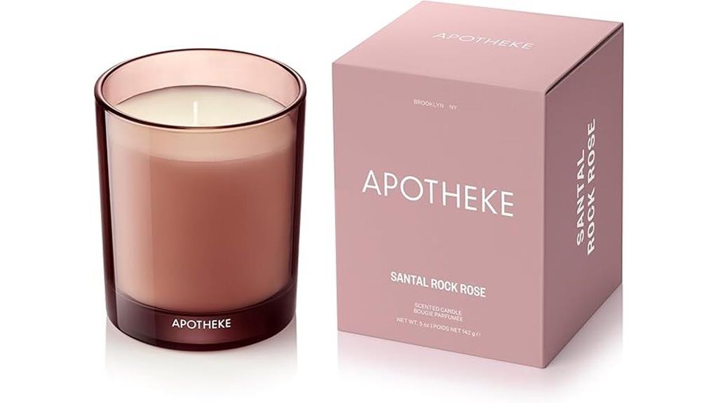 santal rock rose candles