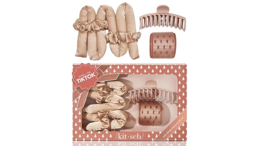 satin heatless curl set