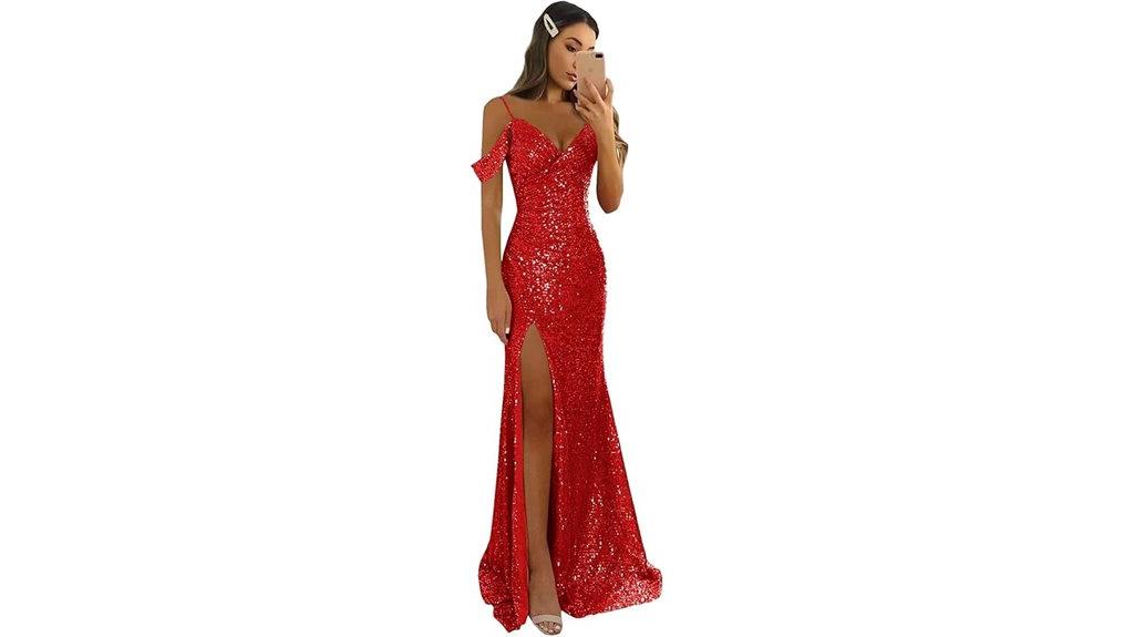 sequin mermaid prom dress