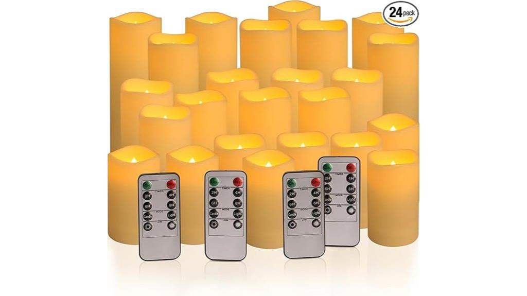 set of 24 led candles