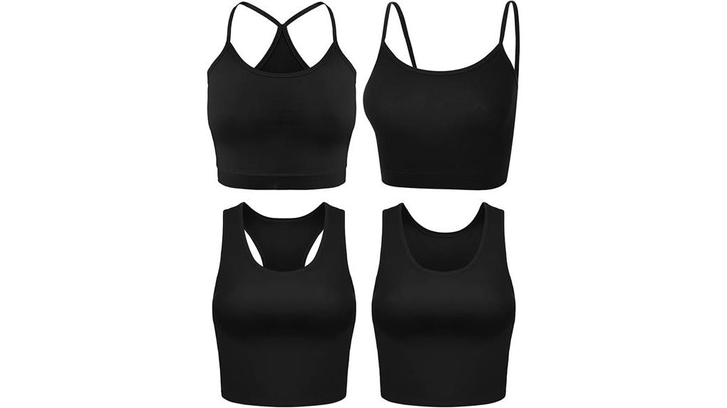 set of four women s crop tops