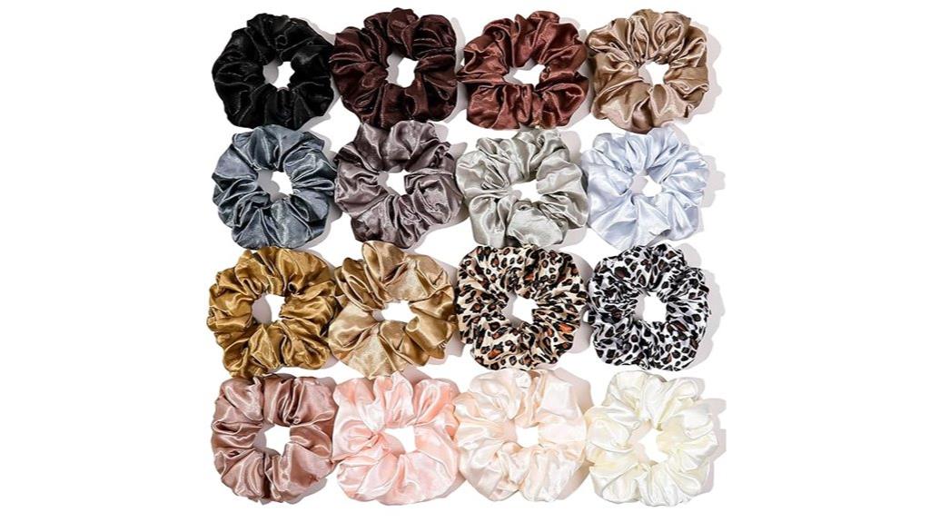 set of satin hair accessories