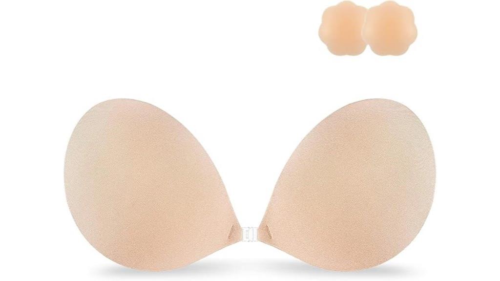 silicone strapless adhesive bra