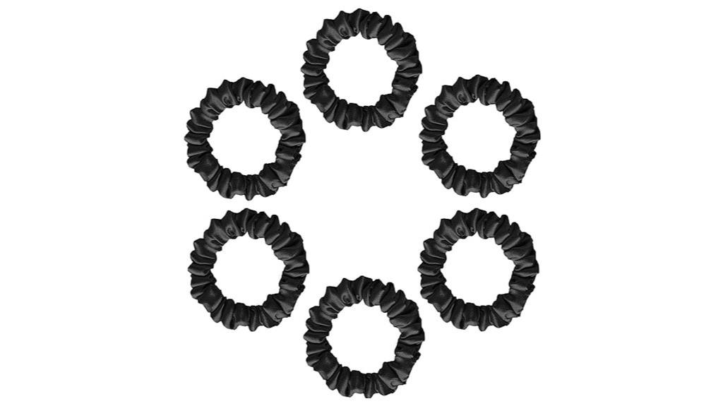 silvr bear satin scrunchies