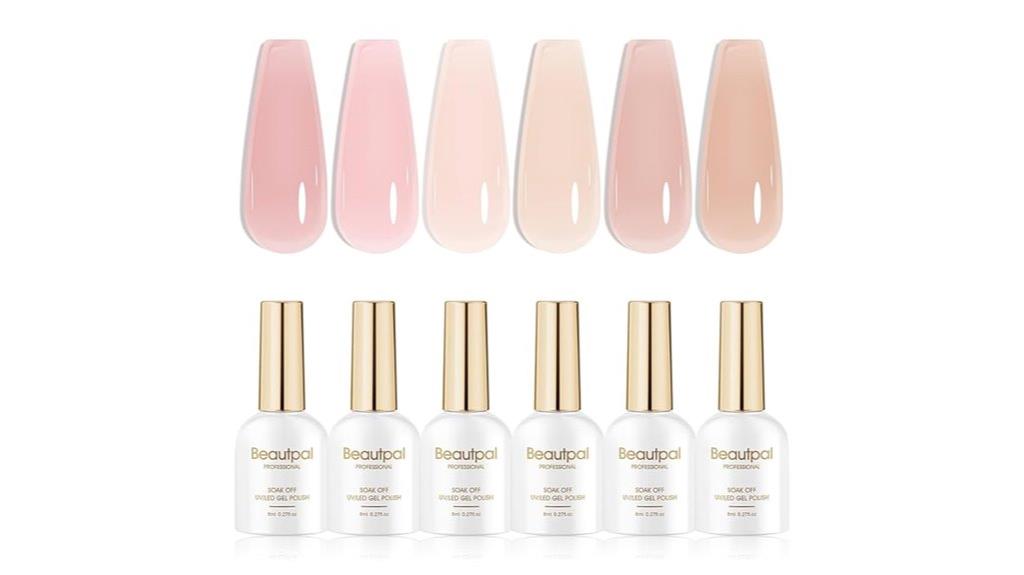 six piece nude gel kit