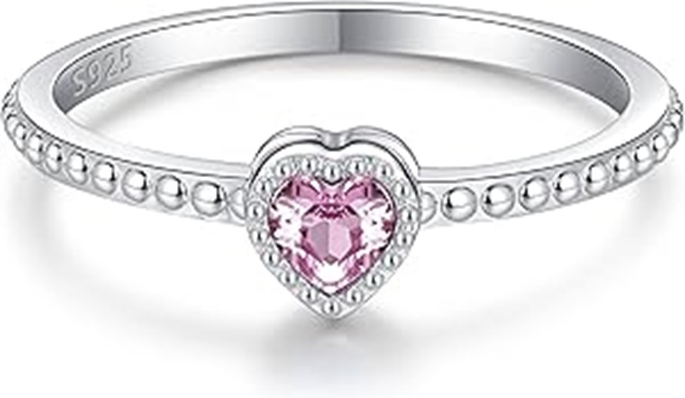 sterling silver birthstone ring