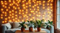 string light curtain decor