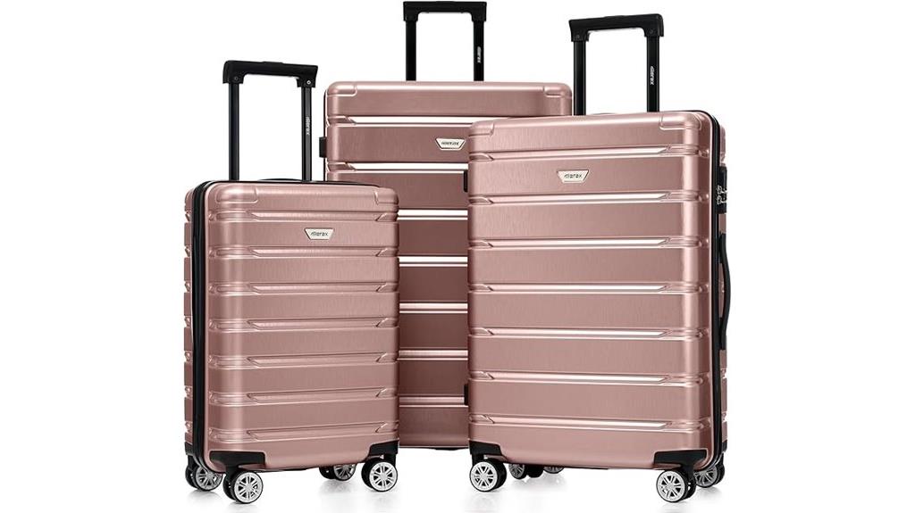 three piece spinner luggage