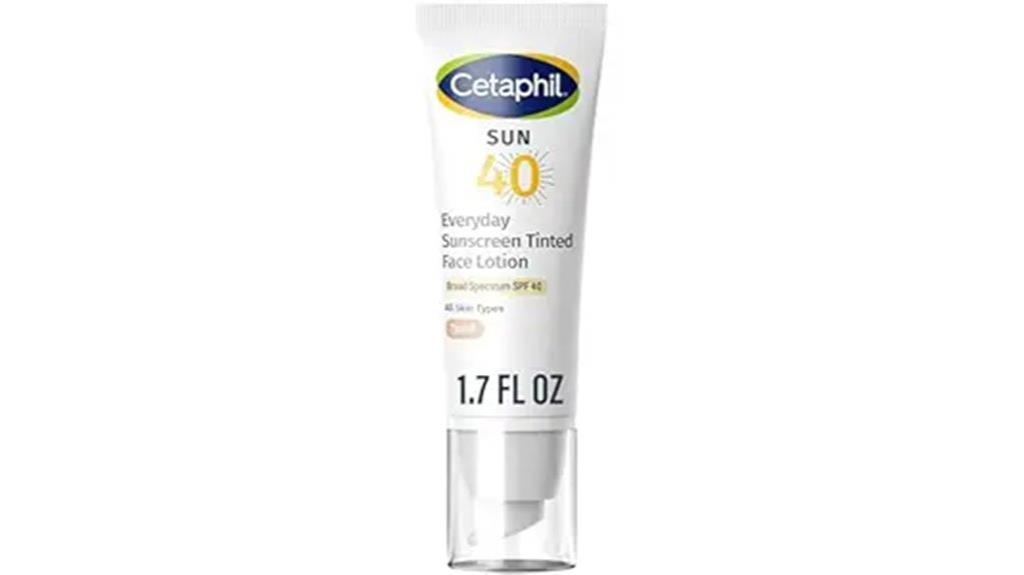 tinted spf 40 sunscreen lotion