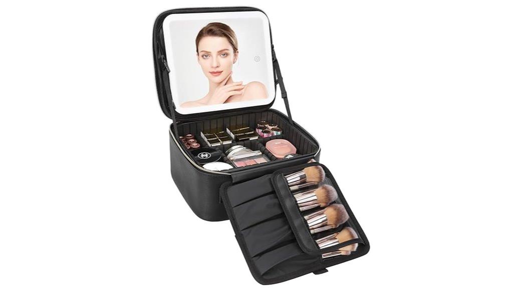 travel makeup bag with led