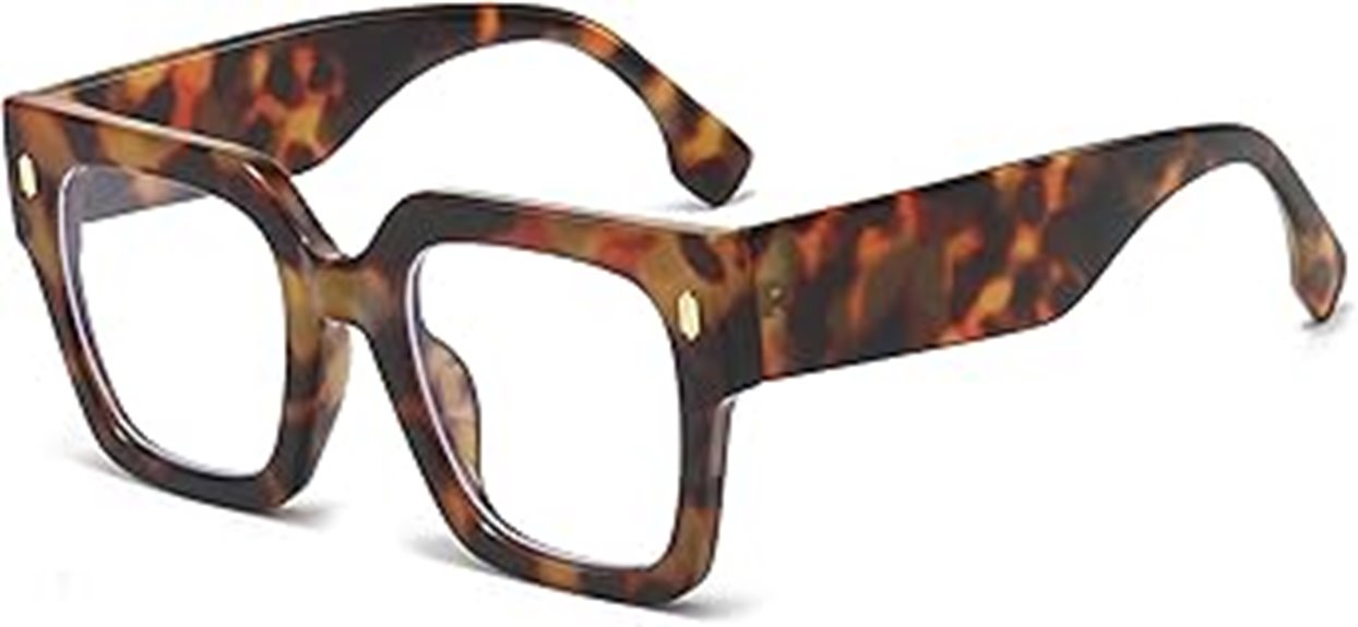 trendy oversized blue light glasses