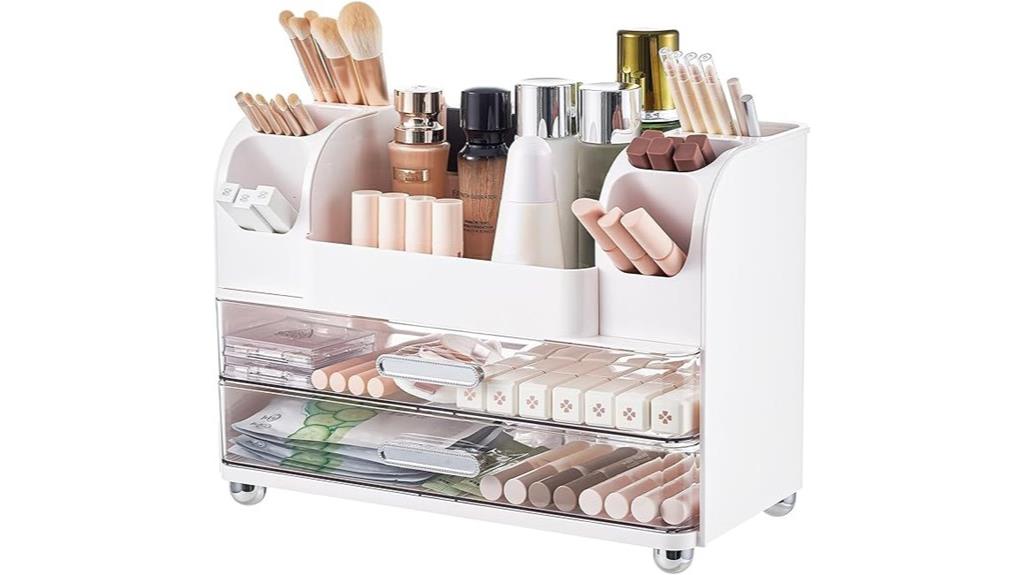 two drawer makeup organizer