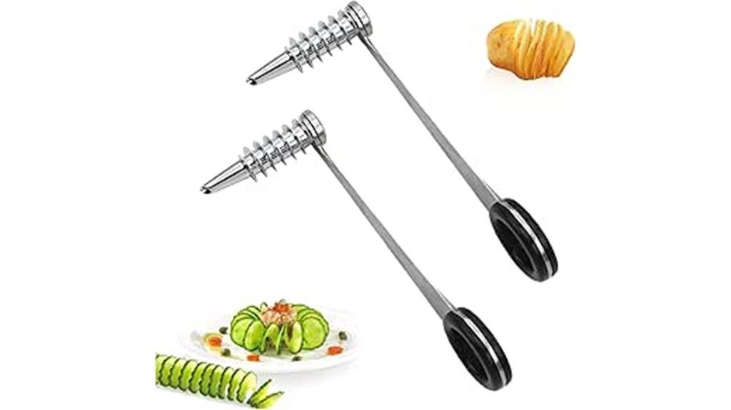 two pack spiral potato cutters