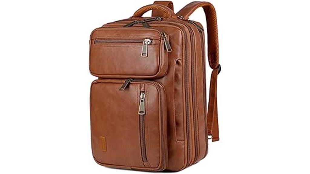 vegan leather laptop bag