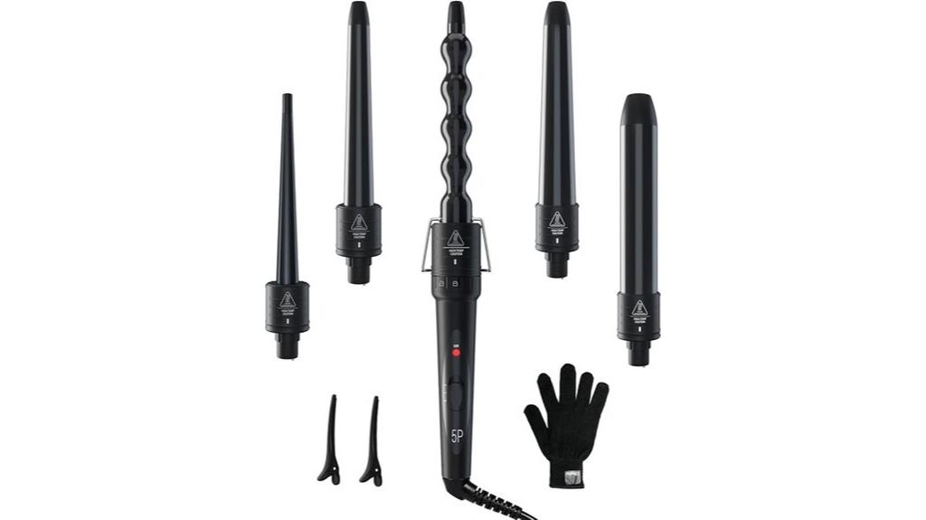 versatile 5 barrel curling wand