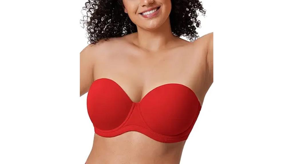 versatile strapless underwire bra