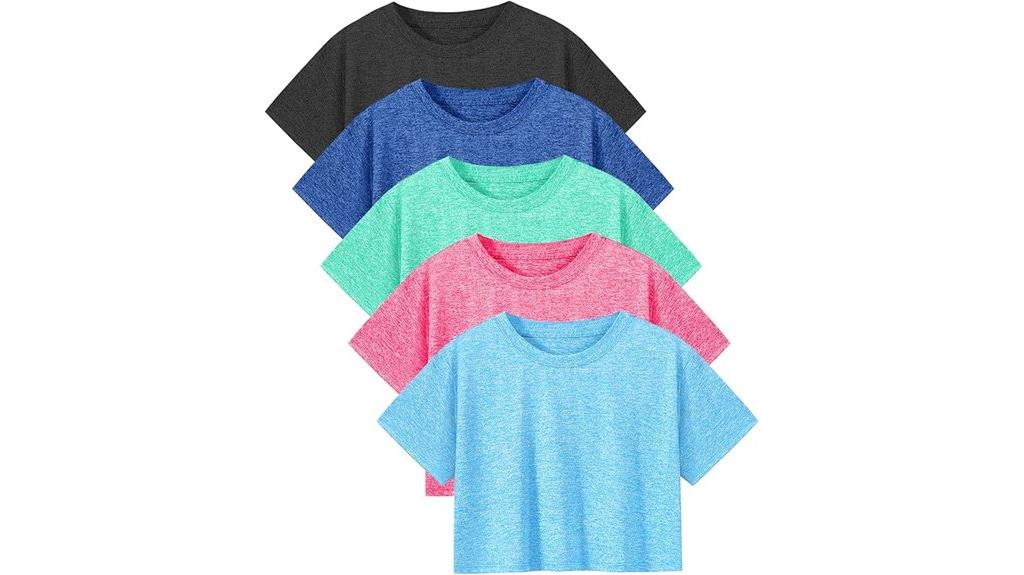 women s athletic crop tees