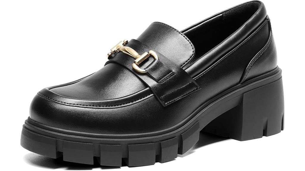 women s chunky platform loafers