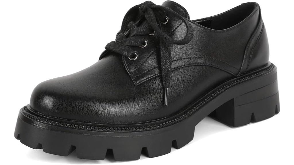 women s chunky platform oxfords