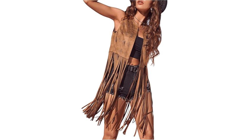 women s fringe tassel vest