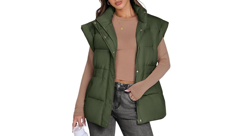 women s oversized puffer vest