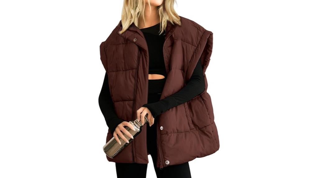 women s oversized puffer vest