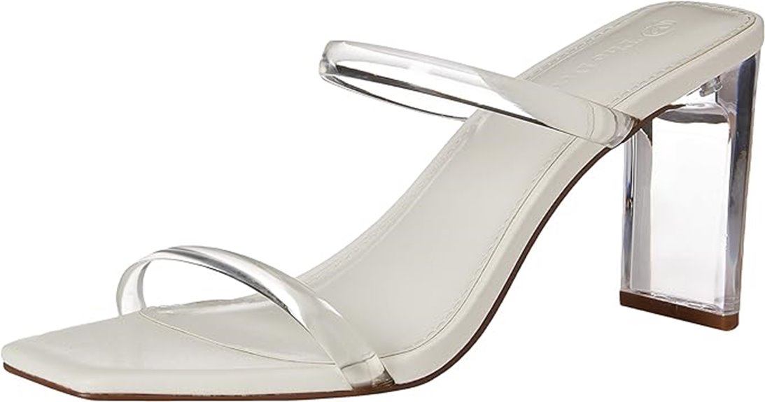 women s square toe heeled sandal