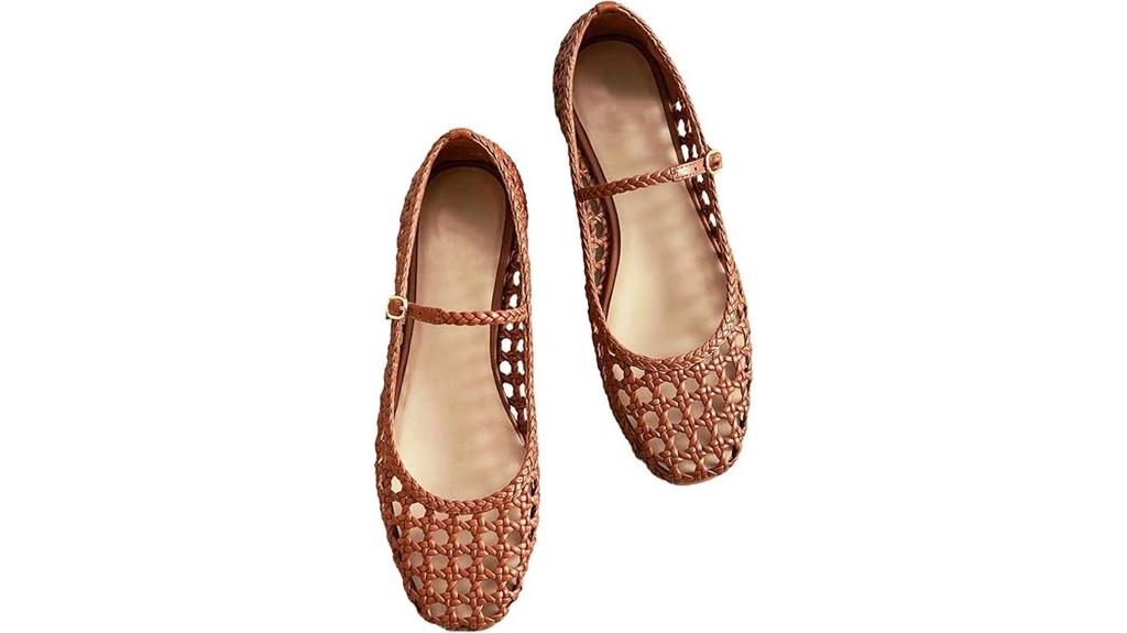 woven mesh ballet flats