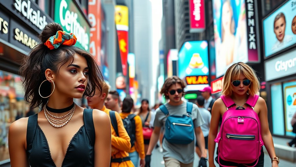 90s inspired bold accessories