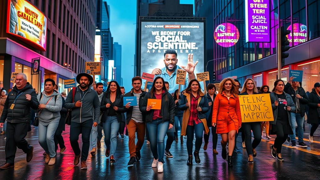 celebrities promote social justice