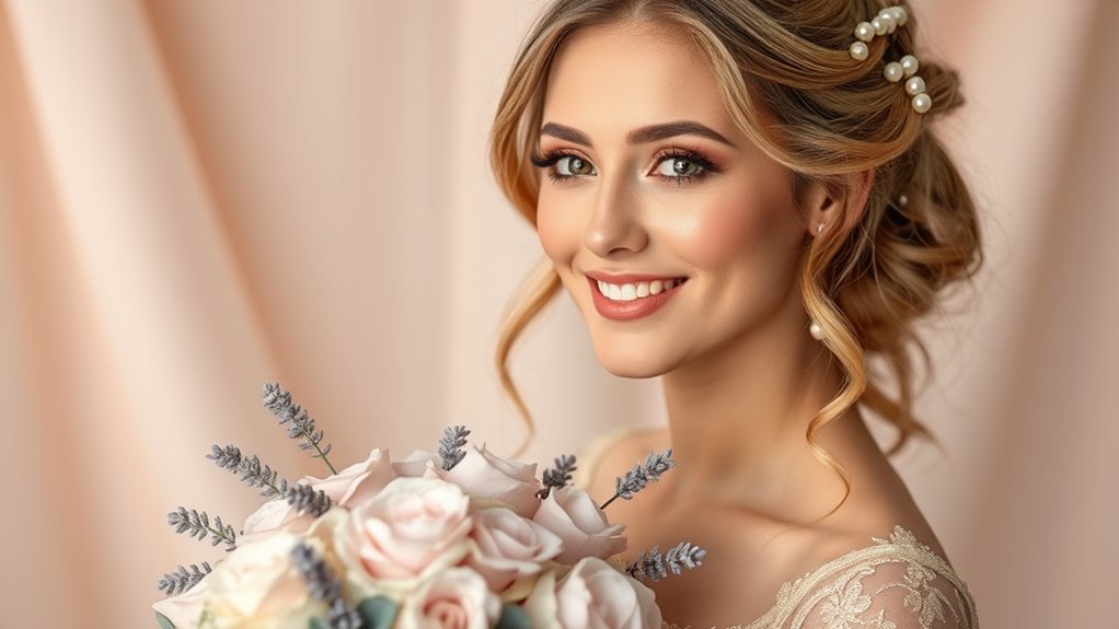 pastel glamour with gold