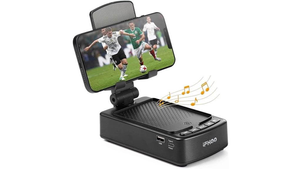 phone holder bluetooth speaker