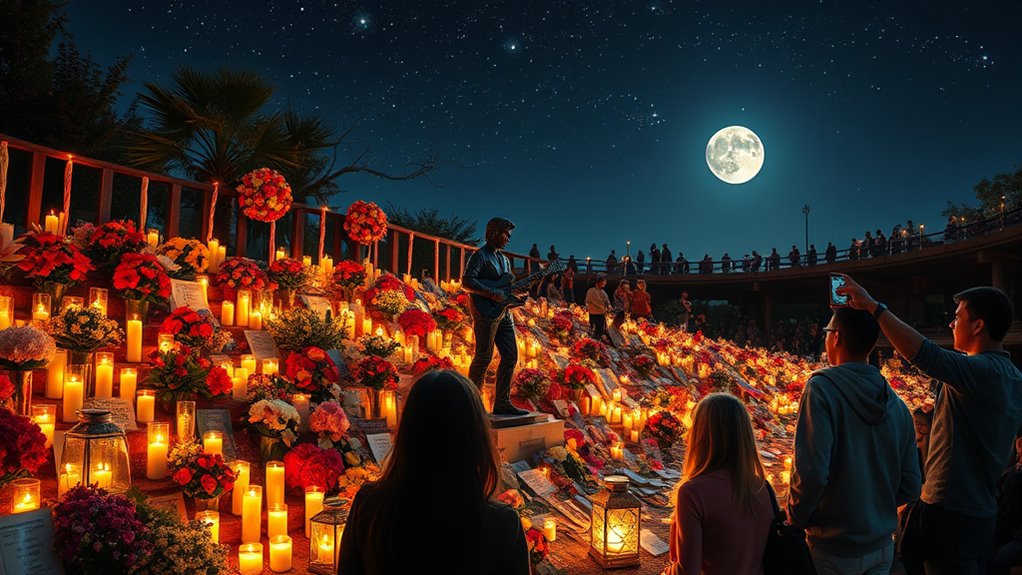 public memorials honor celebrities