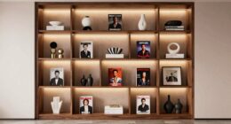 celebrity inspired bookshelf decor