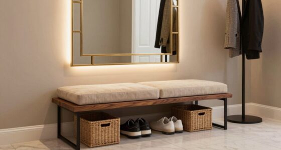 celebrity inspired entryway benches