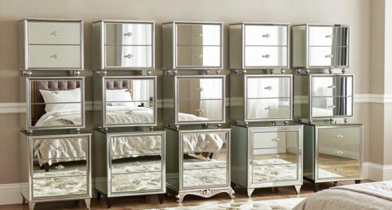 celebrity mirrored nightstands