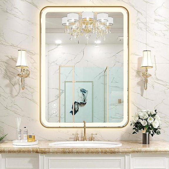 illuminated anti fog mirror