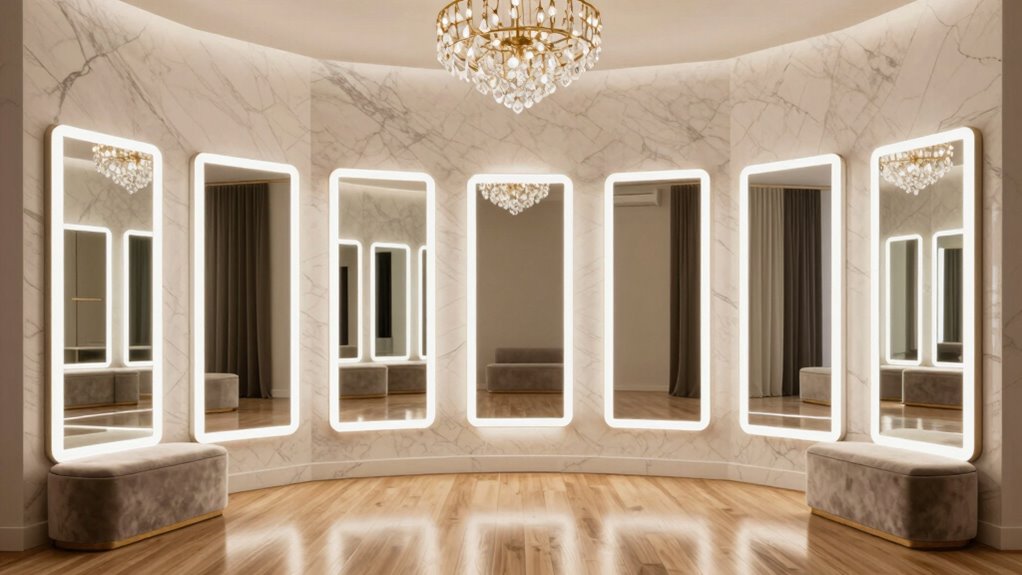 luxury dressing room mirrors