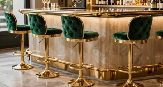 luxury gold bar stools
