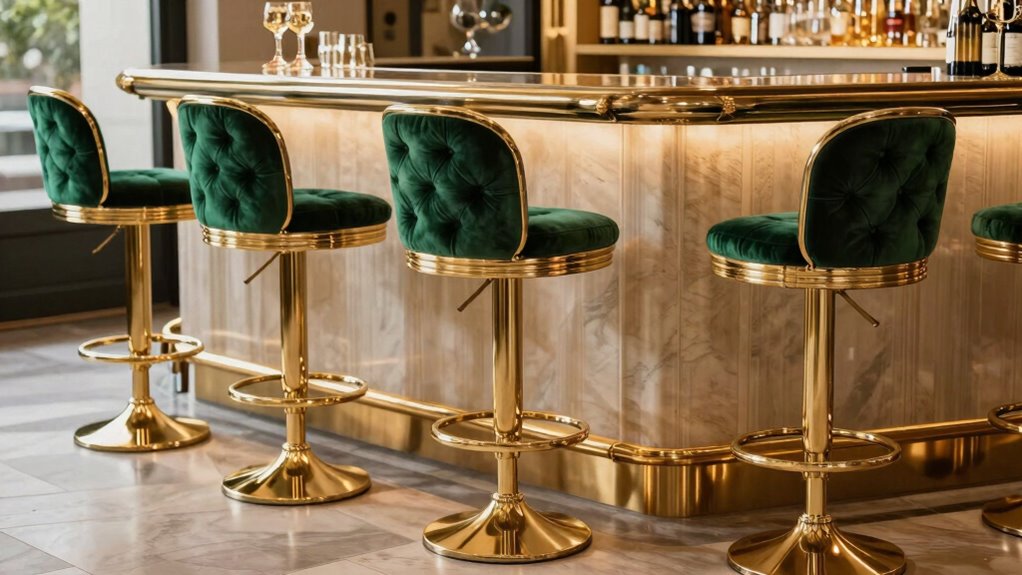 luxury gold bar stools