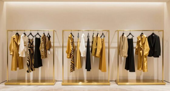 luxury gold clothing racks