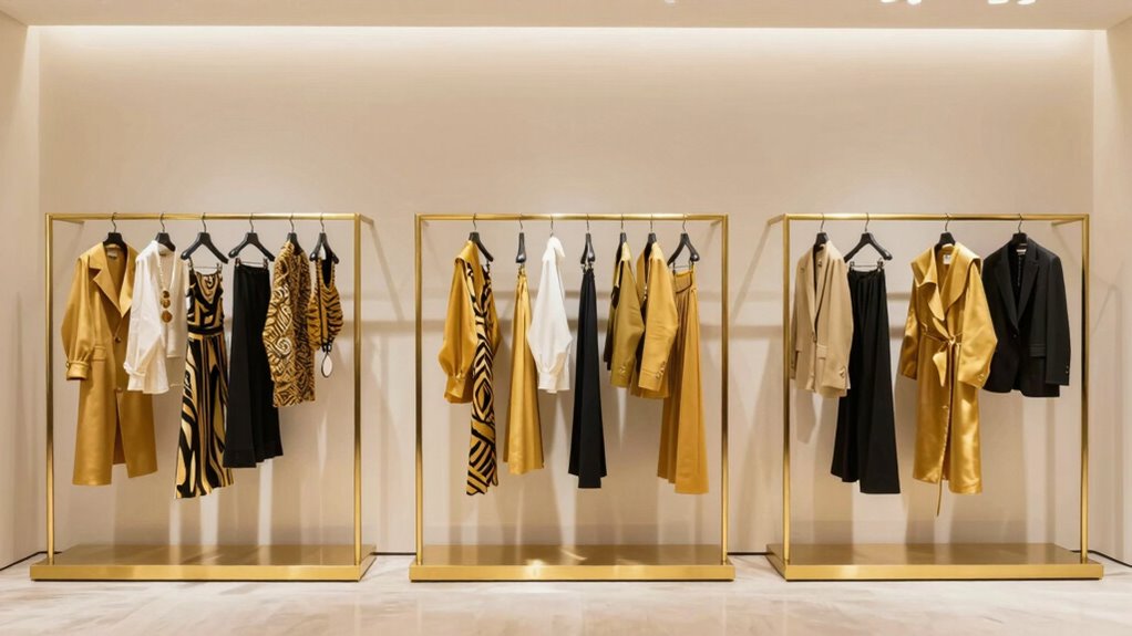 luxury gold clothing racks