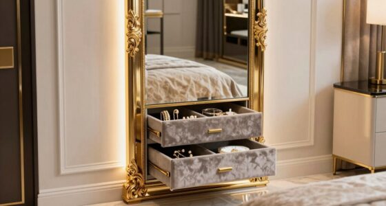 luxury mirrored storage