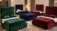 luxury tufted bed frames