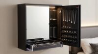 top door mirror jewelry cabinets