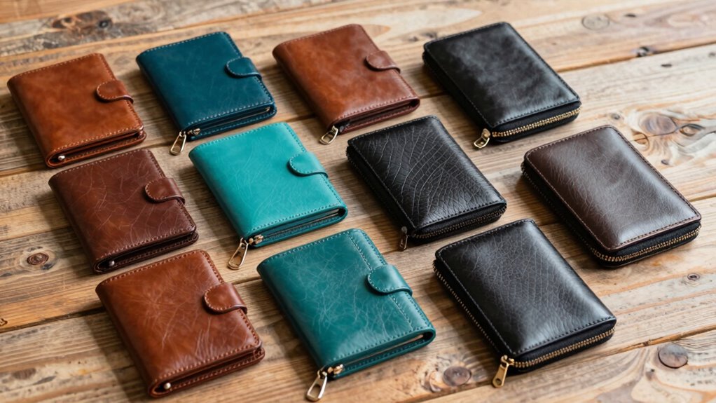 top zipper passport wallets