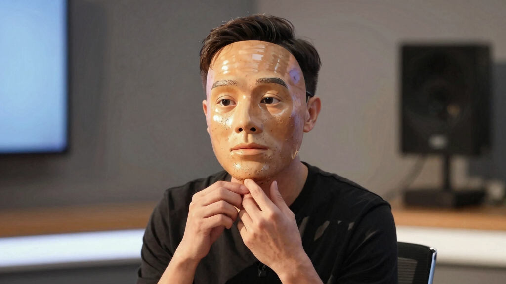 Fox News guest today appears to be wearing a very realistic face mask